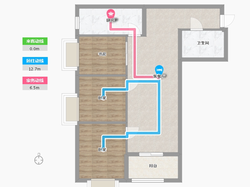 陕西省-西安市-领航悦峯-72.00-户型库-动静线