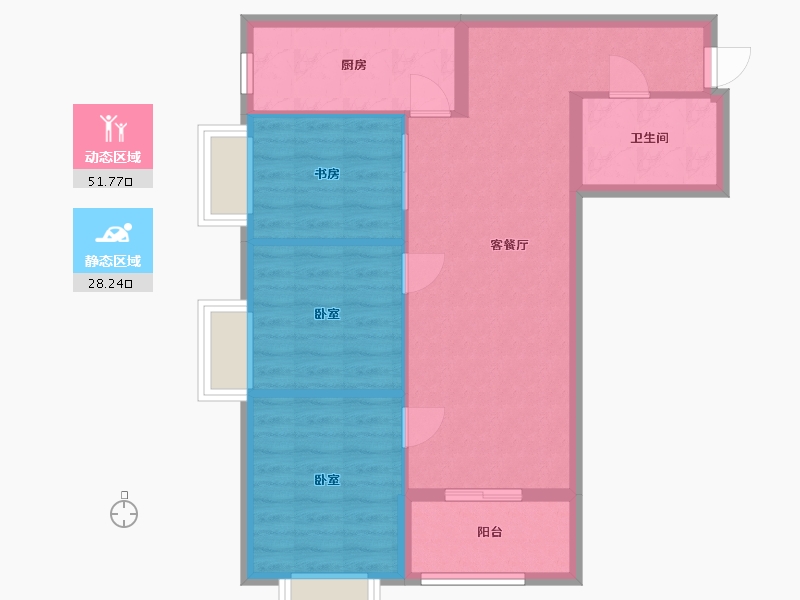 陕西省-西安市-领航悦峯-72.00-户型库-动静分区