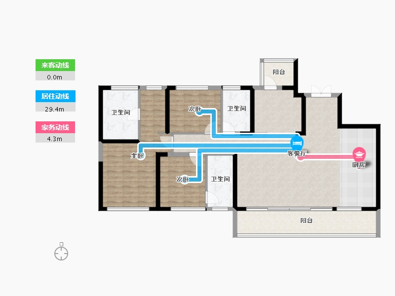 四川省-成都市-东安湖1号-133.56-户型库-动静线