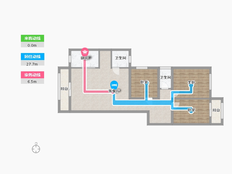 广东省-珠海市-翠华南苑-84.00-户型库-动静线