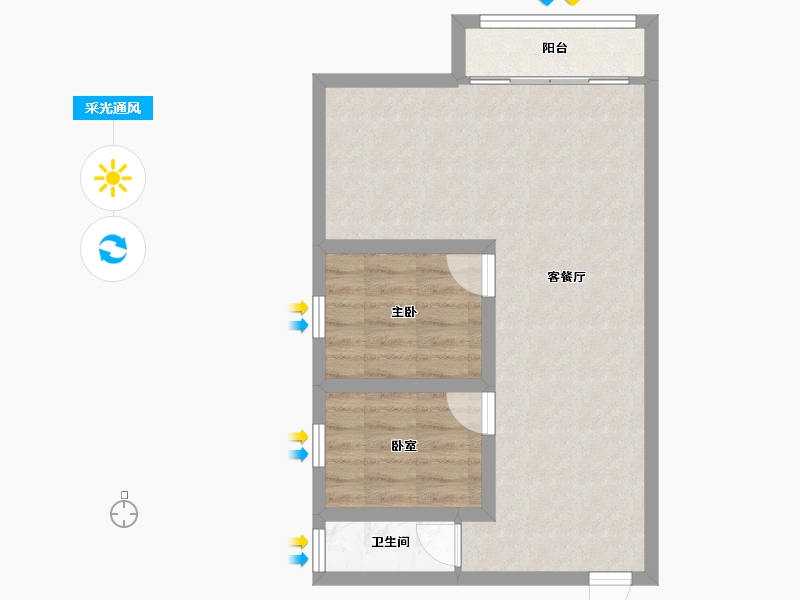 广东省-深圳市-倚天阁-54.85-户型库-采光通风