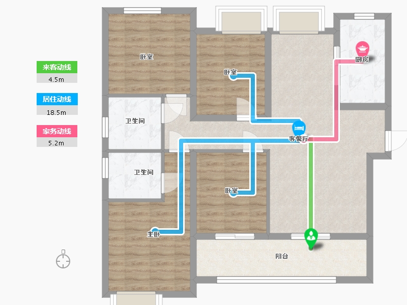 福建省-漳州市-建发朗云-94.44-户型库-动静线