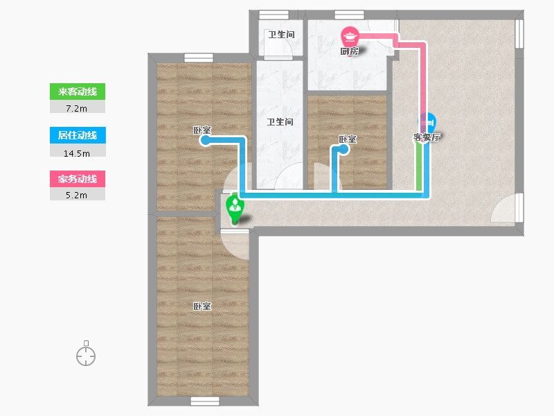 广东省-深圳市-振华苑-61.18-户型库-动静线