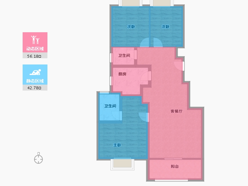 四川省-成都市-保利西汇智慧云城-88.33-户型库-动静分区