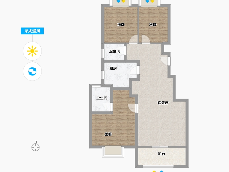 四川省-成都市-保利西汇智慧云城-88.33-户型库-采光通风