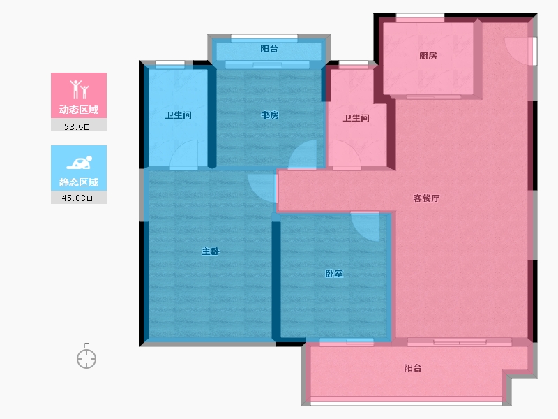 浙江省-台州市-创融弘元·悦玺-88.24-户型库-动静分区