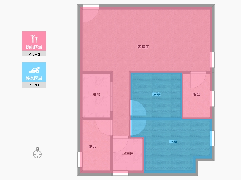 广东省-深圳市-东郡百仕达花园(四期)-50.57-户型库-动静分区