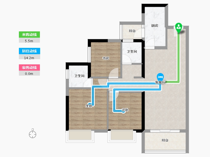 四川省-成都市-万达河滨印象-75.74-户型库-动静线