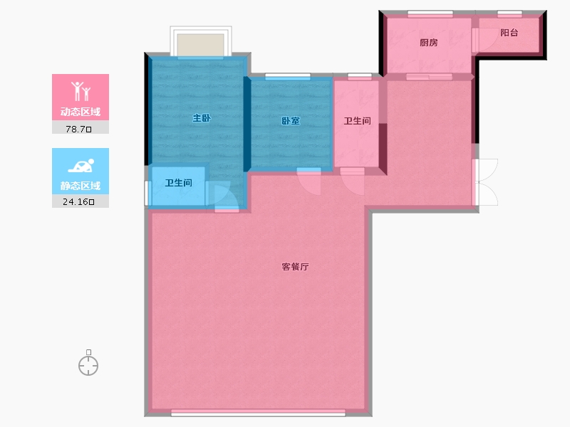 贵州省-黔东南苗族侗族自治州-中程·书香里-93.12-户型库-动静分区