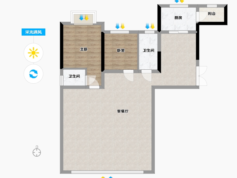 贵州省-黔东南苗族侗族自治州-中程·书香里-93.12-户型库-采光通风