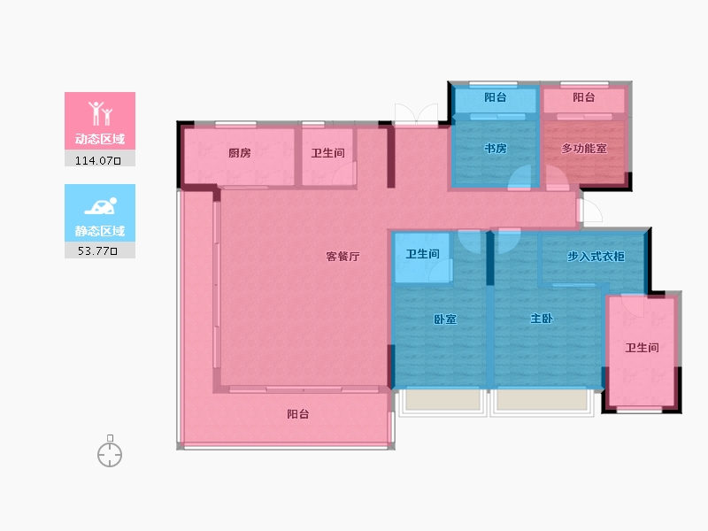 江西省-南昌市-绿都·广州路壹号-151.38-户型库-动静分区