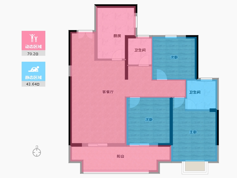 陕西省-安康市-博元理想城-102.21-户型库-动静分区