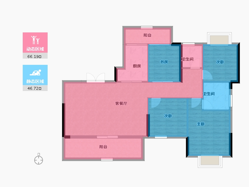 四川省-内江市-隆投壹号院-102.31-户型库-动静分区