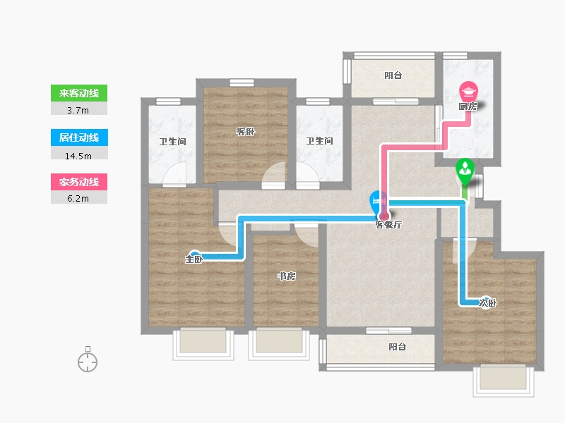 四川省-成都市-保利西汇智慧云城-93.58-户型库-动静线