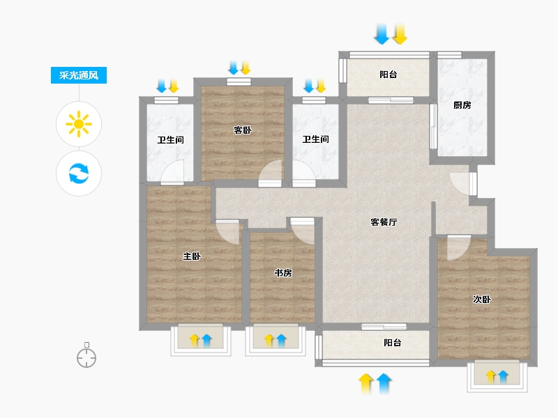 四川省-成都市-保利西汇智慧云城-93.58-户型库-采光通风