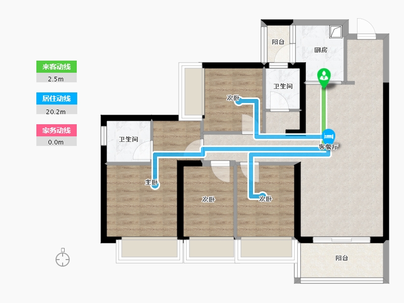 广东省-深圳市-华润华富村-92.00-户型库-动静线