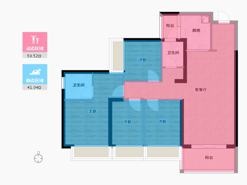 广东省-深圳市-华润华富村-92.00-户型库-动静分区