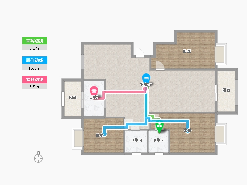 湖北省-黄冈市-书苑名居-128.24-户型库-动静线