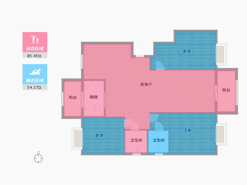 湖北省-黄冈市-书苑名居-128.24-户型库-动静分区