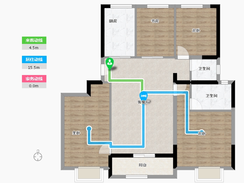 江苏省-苏州市-建发·青云上-101.18-户型库-动静线