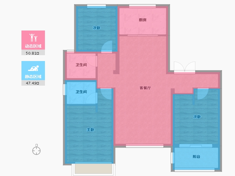 河北省-邢台市-为福万和中心-87.72-户型库-动静分区