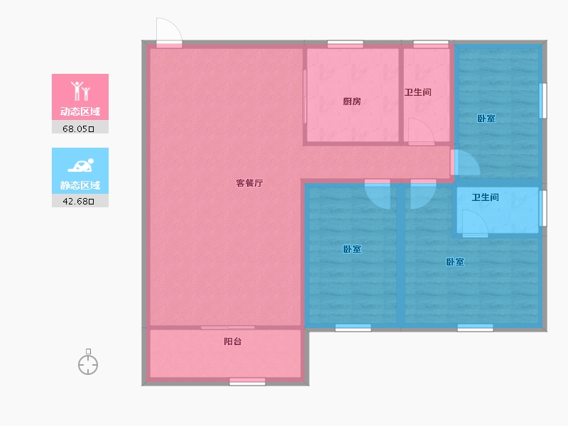 广东省-深圳市-金城华庭-99.92-户型库-动静分区