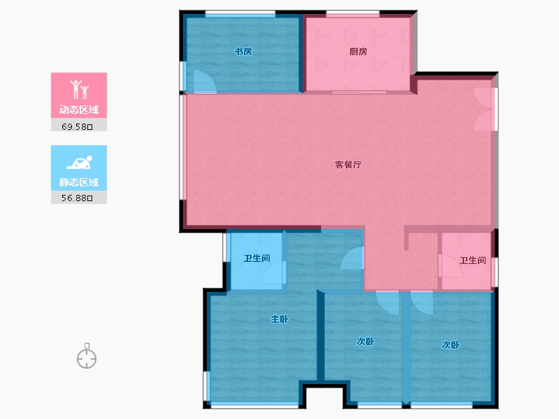 陕西省-安康市-博元城丨福园-114.94-户型库-动静分区