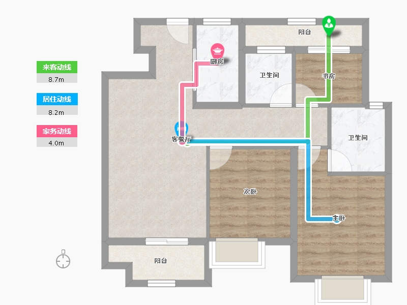 江西省-南昌市-新城高速·昱江来-72.52-户型库-动静线