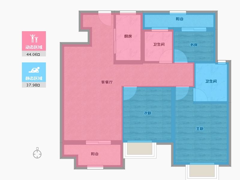 江西省-南昌市-新城高速·昱江来-72.52-户型库-动静分区