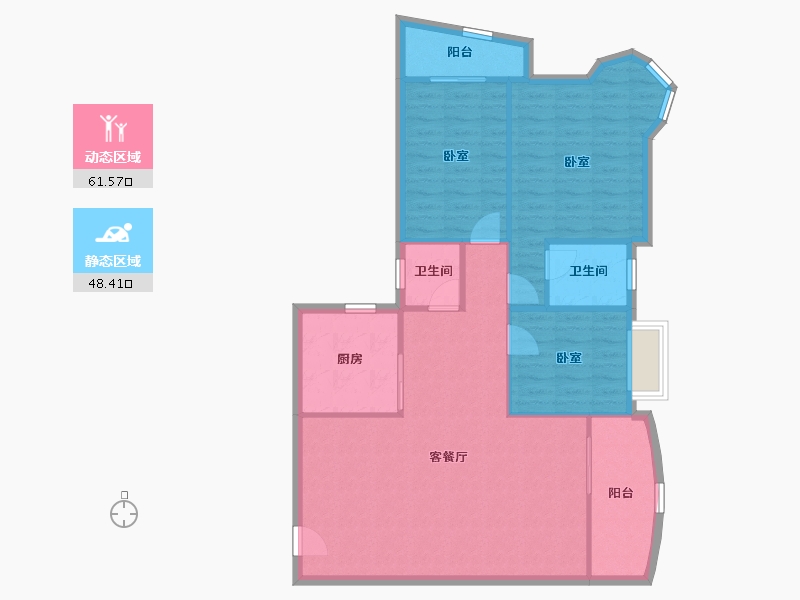 广东省-深圳市-梧桐海景苑-101.08-户型库-动静分区