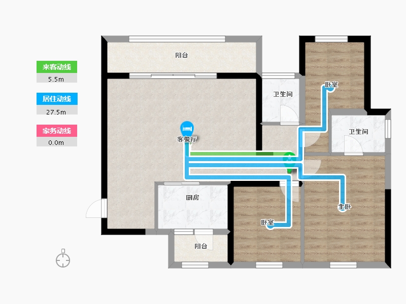 四川省-成都市-香投置地锦堂-92.04-户型库-动静线