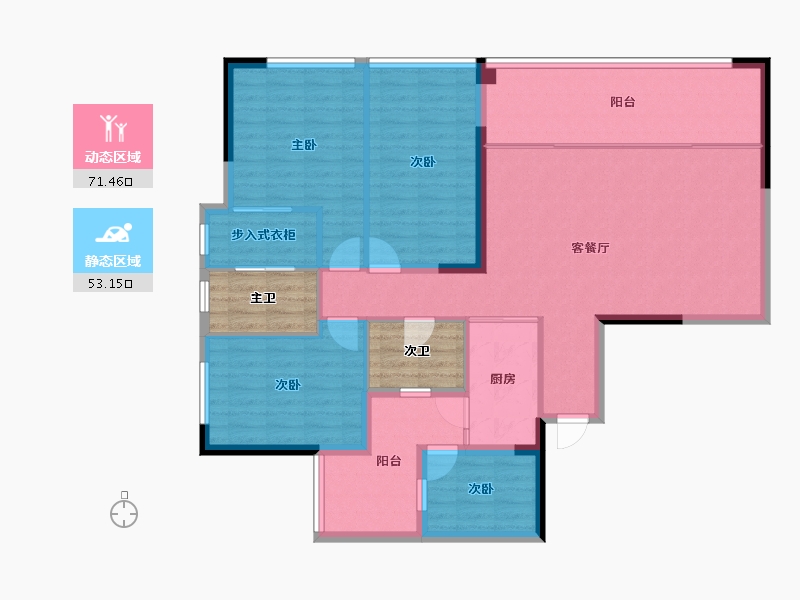 贵州省-贵阳市-上官華府-121.54-户型库-动静分区