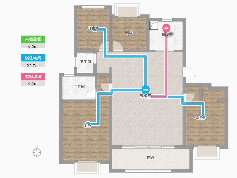 江苏省-苏州市-保利天汇-112.00-户型库-动静线