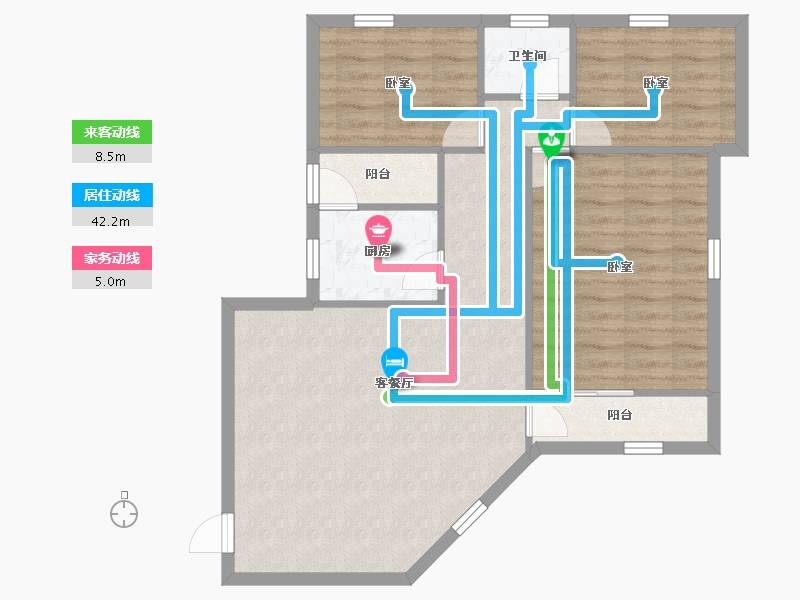 广东省-深圳市-布心花园四区-81.51-户型库-动静线