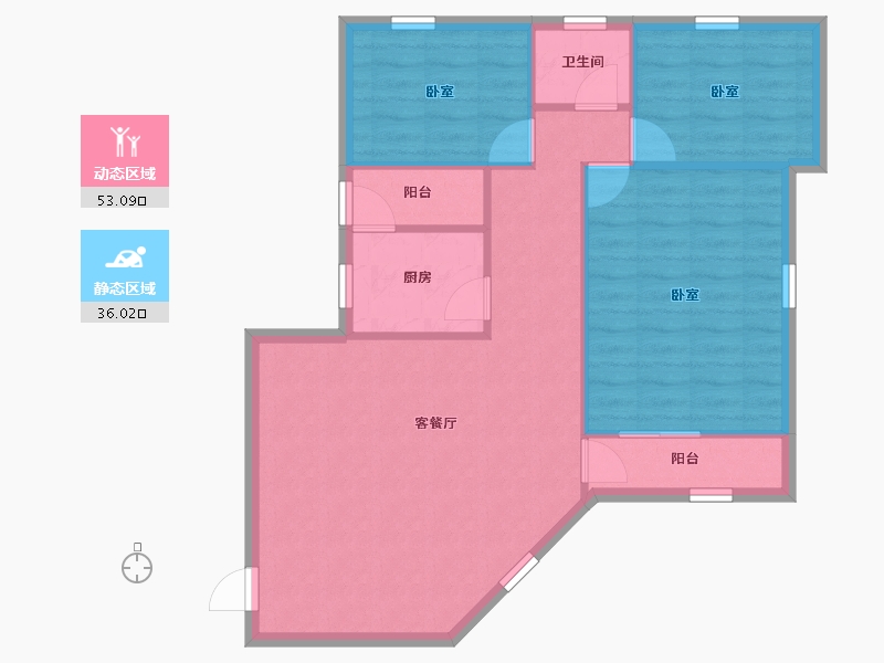 广东省-深圳市-布心花园四区-81.51-户型库-动静分区