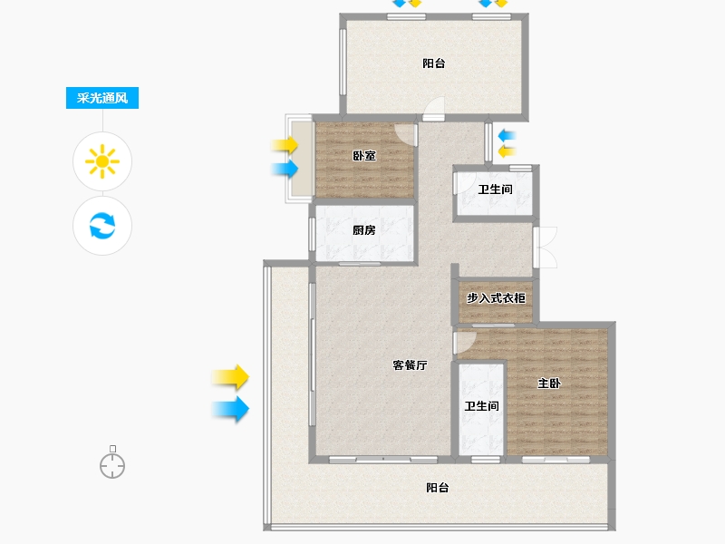 广东省-汕头市-中海黄金海岸花园【珊瑚湾】-156.85-户型库-采光通风