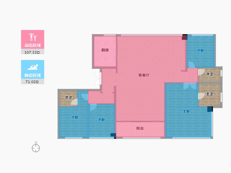 湖北省-武汉市-建发朗明-179.20-户型库-动静分区