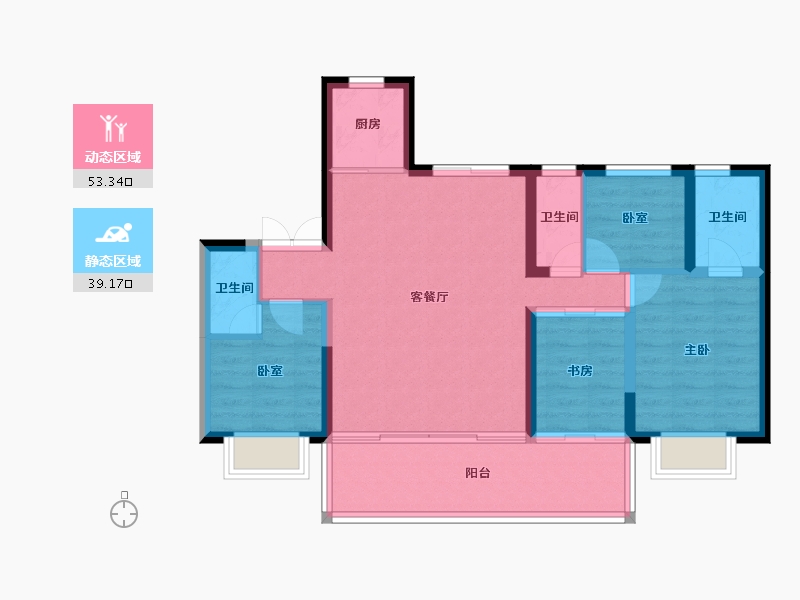 河南省-信阳市-美好未来社区-83.42-户型库-动静分区