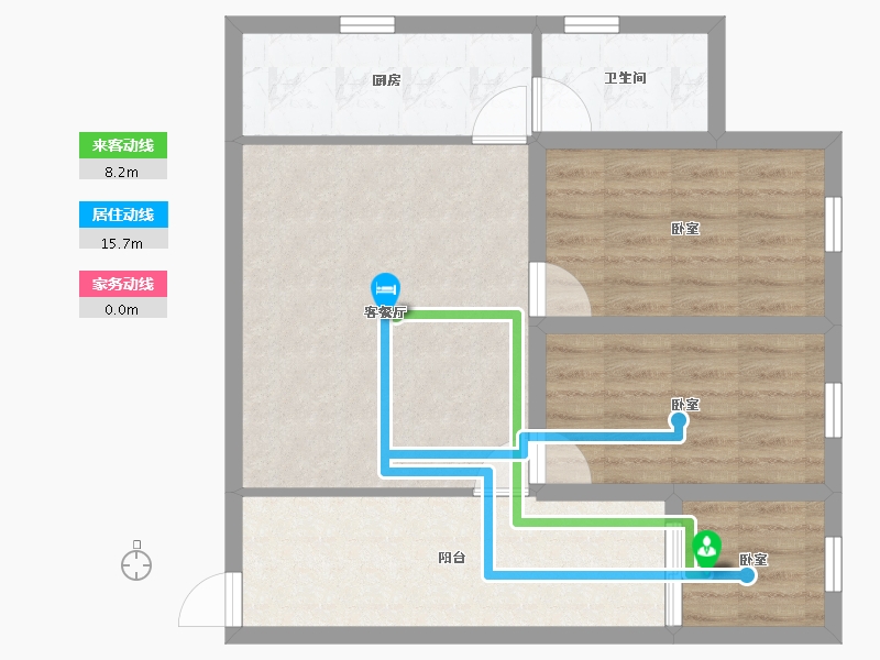 广东省-深圳市-松泉公寓-65.78-户型库-动静线