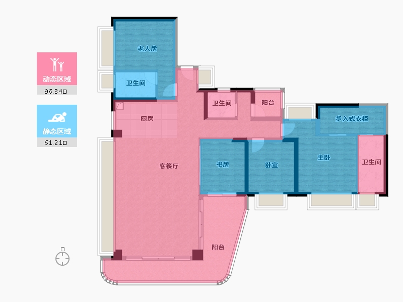 广东省-佛山市-城发·悦城峯境-142.00-户型库-动静分区