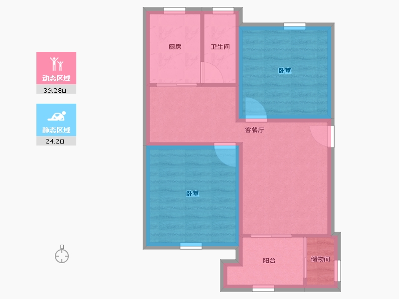 广东省-深圳市-东深小区-55.98-户型库-动静分区