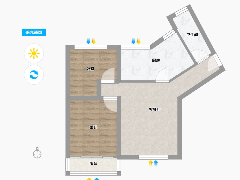 广东省-深圳市-东深小区-47.34-户型库-采光通风