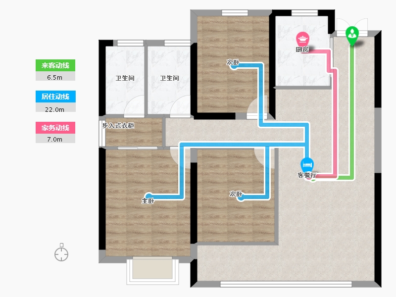 浙江省-温州市-国鸿都会中心-89.73-户型库-动静线