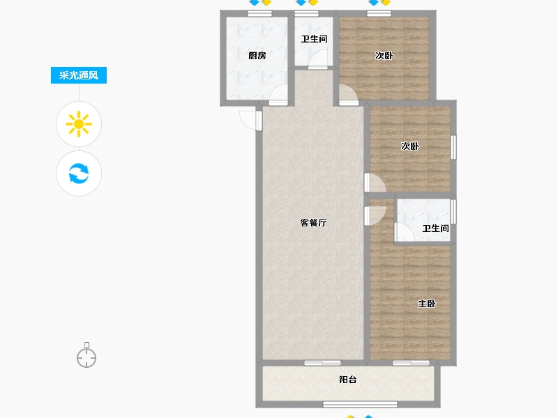 河南省-南阳市-新冉·天润一方-112.27-户型库-采光通风