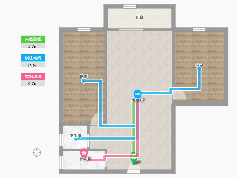 广东省-深圳市-倚山时代雅居-72.07-户型库-动静线