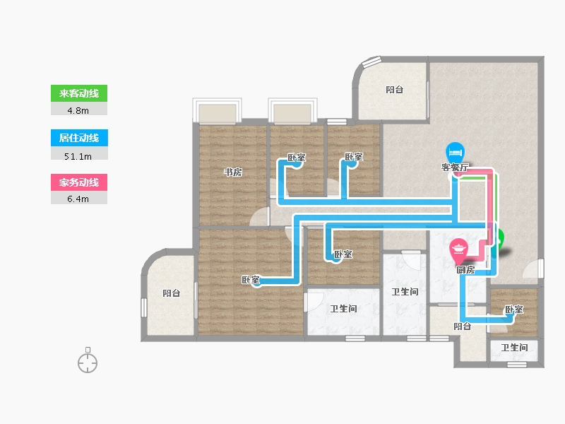 广东省-深圳市-鸿业苑-141.66-户型库-动静线