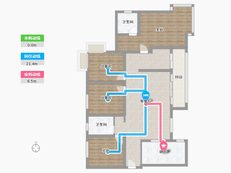 贵州省-遵义市-保利未来城市一街区-120.00-户型库-动静线