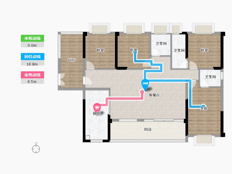 广东省-肇庆市-明珠天韵花园-135.20-户型库-动静线