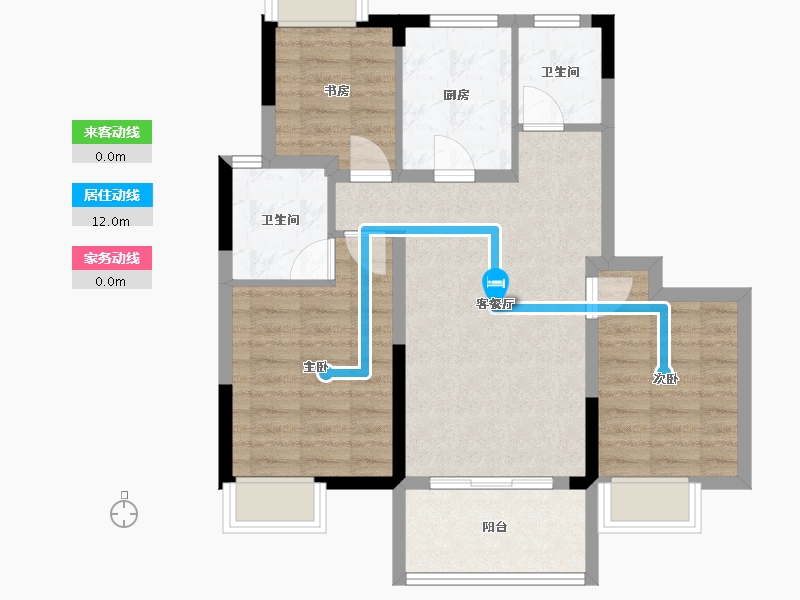 上海-上海市-中交·松香源著-70.87-户型库-动静线