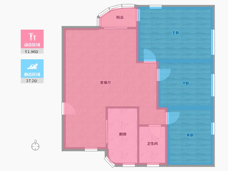 广东省-深圳市-景亿山庄-80.37-户型库-动静分区